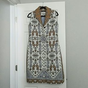 Tory Burch Long Jacquard Vest